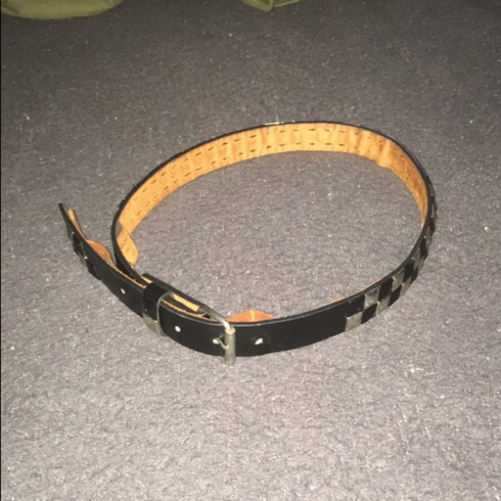 Black and Silver Studded Men’s Belt